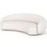 Buy Curved Bouclé Fabric Sofa - 3/4 Seats - Nathan White 60690 at MyFaktory