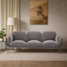 Buy 3-Seater Sofa - Upholstered in Velvet - Greda Dark grey 60652 - prices