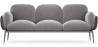Buy 3-Seater Sofa - Upholstered in Velvet - Greda Dark grey 60652 - in the UK