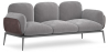 Buy 3-Seater Sofa - Upholstered in Velvet - Greda Dark grey 60652 at MyFaktory