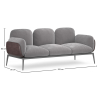 Buy 3-Seater Sofa - Upholstered in Velvet - Greda Light grey 60652 home delivery