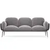 Buy 3-Seater Sofa - Upholstered in Velvet - Greda Dark grey 60652 - in the UK