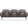 Buy 3-Seater Sofa - Upholstered in Velvet - Greda Light grey 60652 in the United Kingdom