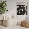 Buy Velvet Upholstered Armchair - Treyton Beige 60702 - prices