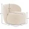 Buy Velvet Upholstered Armchair - Treyton White 60702 with a guarantee