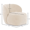 Buy Velvet Upholstered Armchair - Treyton Beige 60702 with a guarantee