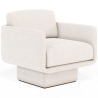 Buy Bouclé Upholstered Armchair - Chair - Ren White 61000 home delivery