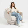 Buy Bouclé Upholstered Armchair - Chair - Ren White 61000 at MyFaktory