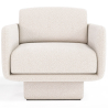 Buy Bouclé Upholstered Armchair - Chair - Ren White 61000 - in the UK