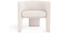 Buy Design Armchair - Bouclé Fabric Upholstered Armchair - Devon White 60701 - in the UK
