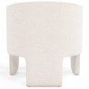 Buy Design Armchair - Bouclé Fabric Upholstered Armchair - Devon White 60701 with a guarantee
