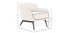 Buy Bouclé Upholstered Armchair - Selvi White 60695 at MyFaktory