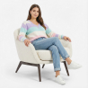 Buy Bouclé Upholstered Armchair - Selvi White 60695 at MyFaktory