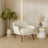 Buy Bouclé Upholstered Armchair - Selvi White 60695 - prices