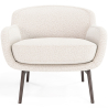 Buy Bouclé Upholstered Armchair - Selvi White 60695 - in the UK