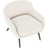 Buy Bouclé Upholstered Armchair - Selvi White 60695 in the United Kingdom