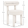 Buy Dining Chair - Upholstered in Bouclé Fabric - Reece White 60709 at MyFaktory