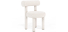 Buy Dining Chair - Upholstered in Bouclé Fabric - Reece White 60709 - prices