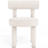 Buy Dining Chair - Upholstered in Bouclé Fabric - Reece White 60709 - in the UK