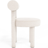 Buy Dining Chair - Upholstered in Bouclé Fabric - Reece White 60709 in the United Kingdom