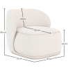 Buy Bouclé Fabric Upholstered Armchair - Treyton White 60703 home delivery