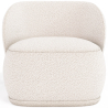 Buy Bouclé Fabric Upholstered Armchair - Treyton White 60703 - in the UK
