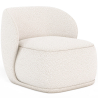Buy Bouclé Fabric Upholstered Armchair - Treyton White 60703 at MyFaktory