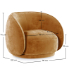 Buy Curved Velvet Upholstered Armchair - William Mustard 60692 - prices