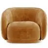 Buy Curved Velvet Upholstered Armchair - William Mustard 60692 at MyFaktory