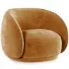 Buy Curved Velvet Upholstered Armchair - William Mustard 60692 - in the UK