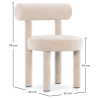 Buy Dining Chair - Upholstered in Velvet - Reece Beige 60708 with a guarantee