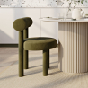 Buy Dining Chair - Upholstered in Velvet - Reece Beige 60708 in the United Kingdom