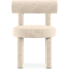 Buy Dining Chair - Upholstered in Velvet - Reece Beige 60708 - in the UK