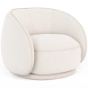 Buy Curved armchair upholstered in bouclé fabric - William White 60693 in the United Kingdom