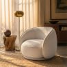 Buy Curved armchair upholstered in bouclé fabric - William White 60693 in the United Kingdom