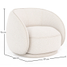 Buy Curved armchair upholstered in bouclé fabric - William White 60693 - in the UK