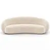 Buy Velvet Curved Sofa - 3/4 Seats - Nathan White 60691 - in the UK