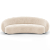 Buy Velvet Curved Sofa - 3/4 Seats - Nathan Beige 60691 - in the UK