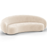 Buy Velvet Curved Sofa - 3/4 Seats - Nathan Beige 60691 - prices