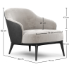 Buy  Velvet Upholstered Armchair - Renaud Light grey 60704 home delivery