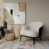 Buy  Velvet Upholstered Armchair - Renaud Light grey 60704 - prices
