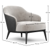 Buy  Velvet Upholstered Armchair - Renaud Light grey 60704 - in the UK