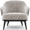 Buy  Velvet Upholstered Armchair - Renaud Light grey 60704 - in the UK