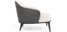Buy Upholstered Armchair in Boucle Fabric - Renaud White 60705 - in the UK