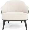 Buy Upholstered Armchair in Boucle Fabric - Renaud White 60705 - in the UK