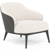 Buy Upholstered Armchair in Boucle Fabric - Renaud White 60705 at MyFaktory