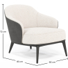 Buy Upholstered Armchair in Boucle Fabric - Renaud White 60705 - prices