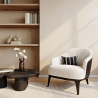 Buy Upholstered Armchair in Boucle Fabric - Renaud White 60705 - prices