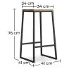 Buy Big Boy Bar Stool 76cm Black 58415 - prices