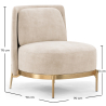 Buy Designer Armchair - Velvet Upholstered - Sabah Beige 61001 with a guarantee